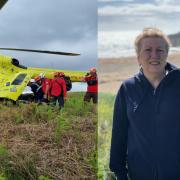 Sally Fillingham was rescued by air ambulance after breaking her ankle during a hike in Haworth