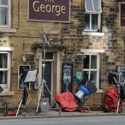 The George pub, Idle, has hosted Paddy Power for two days of filming
