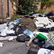 Fly tipping at the former Holme Wood Social Club