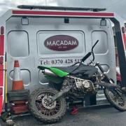 The green bike was seized in Braithwaite