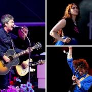 Noel Gallagher, Kate Nash and Johnny Burrell, of Razorlight, performing at Bingley Festival. Pictures: Hels Millington
