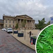 A Bradford man was caught with cannabis at Huddersfield Railway Station, in St George's Square