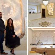 Harris and Maryam Iqbal and inside the Royal Onsen spa