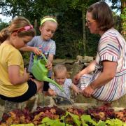 Families enjoy the memory garden at Northcliffe Park