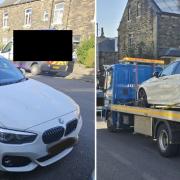 Police said the white BMW will be returned to its rightful owner