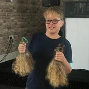 Harvey Munt, 11, of Liversedge, had his hair cut for charity