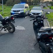 These two stolen motorbikes were recovered by police in the Woodside area of Bradford.