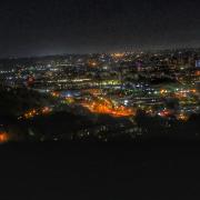 A view over Bradford at night
