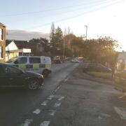 Scene of crash on Halifax Road, Liversedge