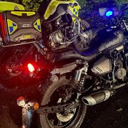 This motorbike was abandoned after a police pursuit in Calverley.