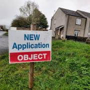 Objectors have made their feelings known - a sign in Marton Road