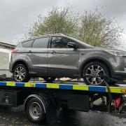 Police recovered this silver Ford Kuga which they found in Batley and had been stolen from the Leeds area