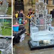 Ice sculptures on display at Bradford Ice Carnival