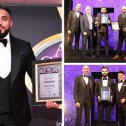 Junior Rashid of Lala's won the Curry King award,  The International (top right) won Restaurant of the Year for West Yorkshire and MyLahore's new Blackburn branch won the Fusion Restaurant of the Year award at the Curry Oscars.
