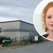 Vehicle Conversion Specialists Limited's factory on Staithgate Lane, Bradford, and (inset) Bradford South MP Judith Cummins
