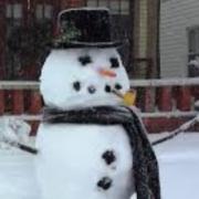 This snowman was built in a Bradford park by two children who had been reported missing by their parents.