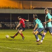 Patrick Sykes scored the winner on Tuesday night against leaders Emley to keep his own side's title dreams alive.