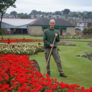 Gardener Peter Walker at Cleckheaton Memorial Park