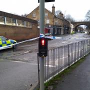 Westgate, Cleckheaton, was cordoned off this morning after a pedestrian was seriously injured.