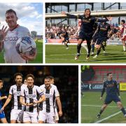 Some of City's best wins (from clockwise): Newport, Northampton, Stevenage and Gillingham