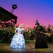 Sarah O’Connor as Glinda and Laura Pick as as Elphaba in Wicked. Pic: Matt Crockett