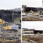 Demolition works are progressing at the former HMRC site in Shipley.