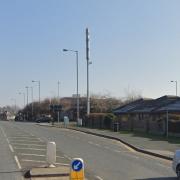 The site of the proposed mast on Bolton Road - an existing mast is just a short distance away