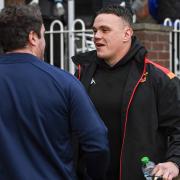 Eamon O'Carroll at the Millennium Stadium for Bradford's pre-season friendly with Featherstone in January