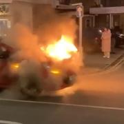 The car fire occurred on Cavendish Street in Keighley earlier this week