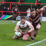 Jordan Schofield scored two of Keighley's three tries in pre-season, backing up this effort against Oldham on Boxing Day with his side's only score in their defeat to Halifax.