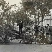 A storm-hit tree ended up blocking this Wyke road back in 1983