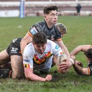 Young talents like Jamie Gill, pictured here scoring for the first team against Hull FC last month, are treasured by the Bradford Bulls.
