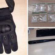 The items that police officers found in the car
