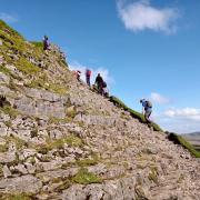 A file photograph of the rocky climb up Penyghent