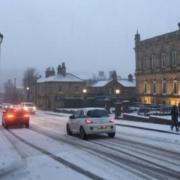 Saltaire when snow hit in January 2021
