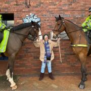 Barbra meeting West Yorkshire Police horses