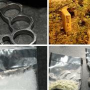 Police made these drugs and weapon discoveries during two raids on Buttershaw homes.