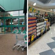 Officers attended the supermarket in Heckmondwike yesterday.