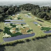 An artist impression of the new wetland in Ilkley