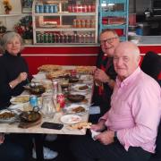 Rick Stein at Karachi Restaurant, in Neal Street, Bradford