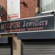 Armed police officers were deployed to the scene following the incident at Mirpur Jewellers in Harehills