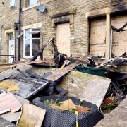 The damage caused to a house by a huge fire