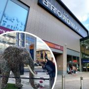 Jumbo the elephant, who is made out of recycled batteries, will make an appearance outside The Broadway in June.