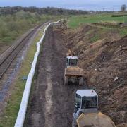 A new curve, including 1km of new track, is being created at Heaton Lodge Junction