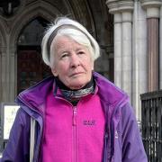 Trudi Warner outside the Royal Courts of Justice earlier in April. Image: Callum Parke/PA