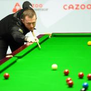 Mark Allen in action yesterday during his 10-6 first-round win over Robbie Williams at the Crucible.