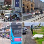 A selection of images showing the current situation in the city centre