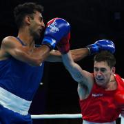 Harris Akbar (left) reached the Commonwealth Games quarter-finals in Birmingham two years ago, less than three months after becoming European champion.