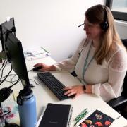 NSPCC volunteer takes a call