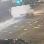 The collision involved a white Ford Transit van which failed to stop at the scene, according to West Yorkshire Police